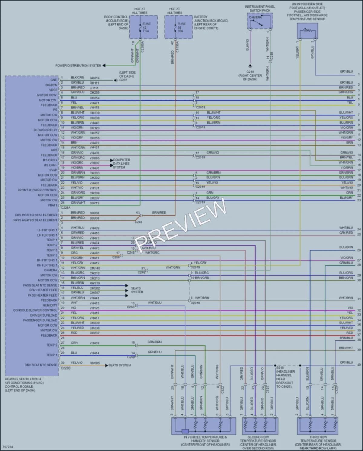 2021 Lincoln Aviator Air Conditioning wiring diagram preview