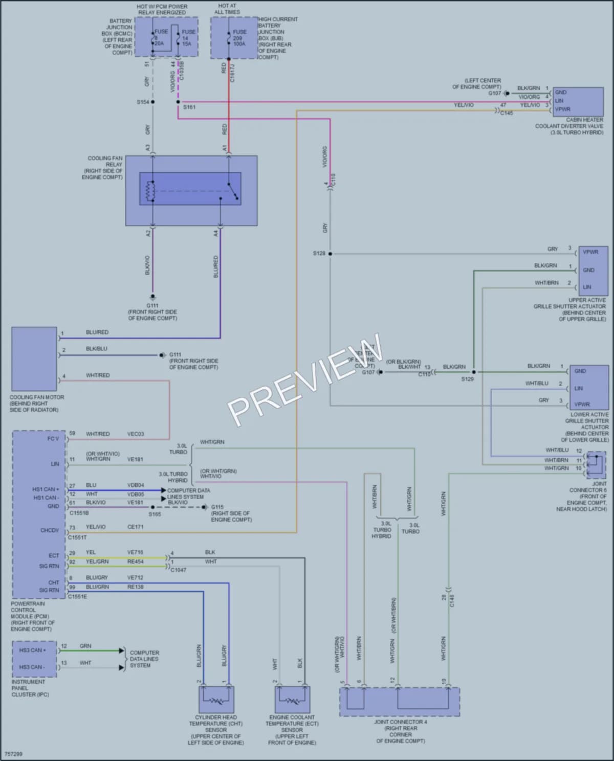 2021 Lincoln Aviator Cooling Fan wiring diagram preview
