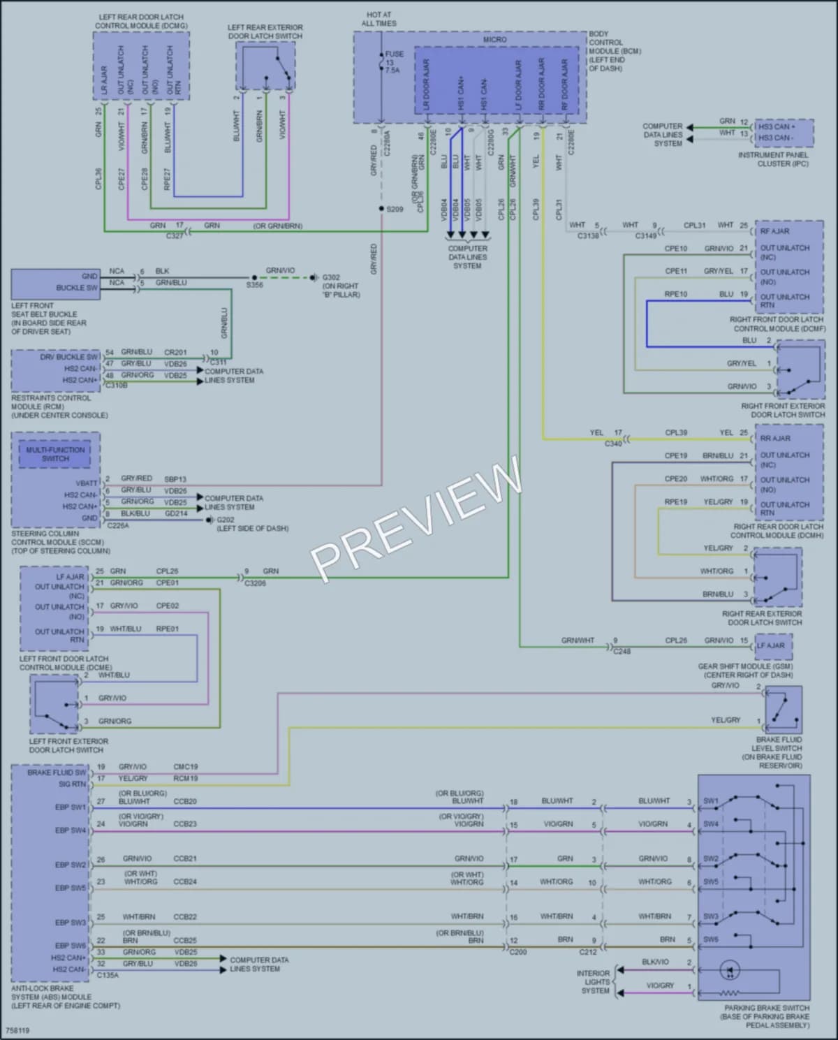 2021 Lincoln Aviator Warning Systems wiring diagram preview