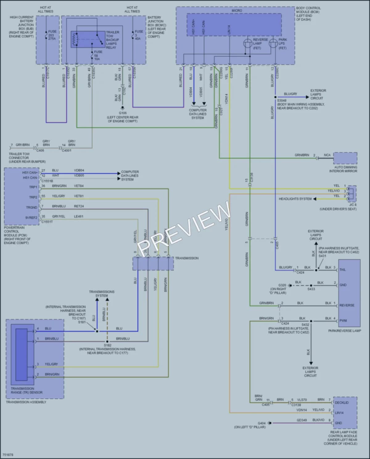 2021 Lincoln AviatorPlugIn Exterior Lights wiring diagram preview