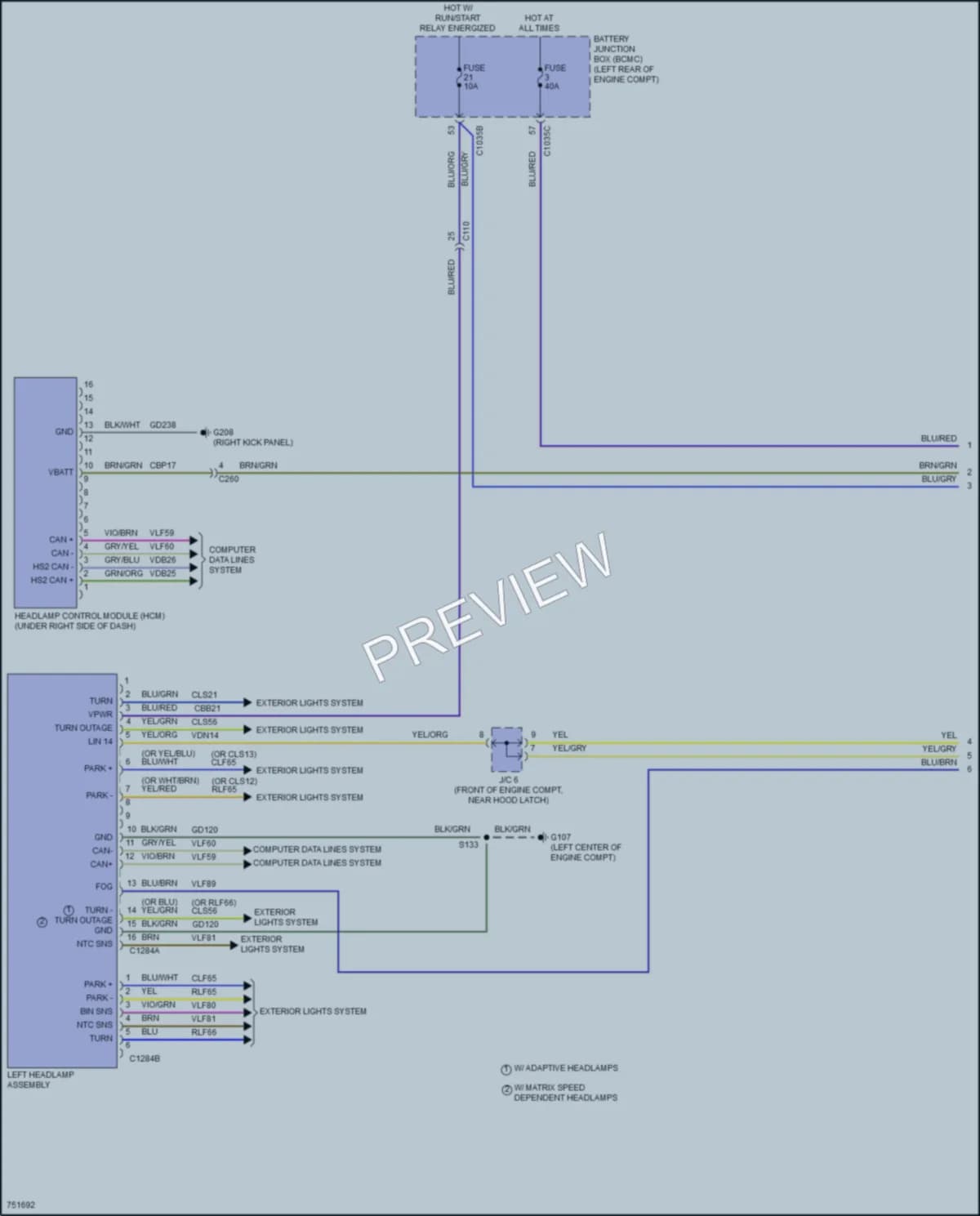 2021 Lincoln AviatorPlugIn Headlights wiring diagram preview
