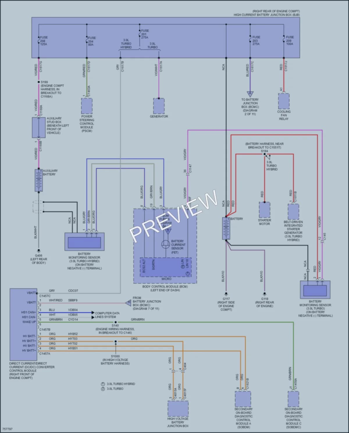 2021 Lincoln AviatorPlugIn Power Distribution wiring diagram preview