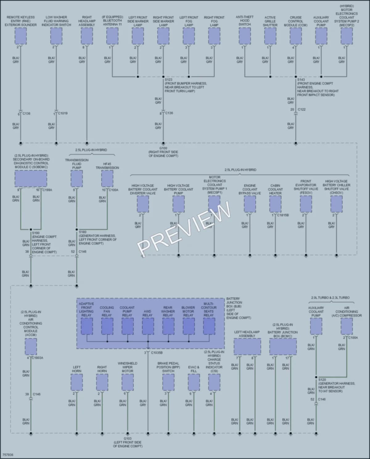 2021 Lincoln Corsair Ground Distribution wiring diagram preview