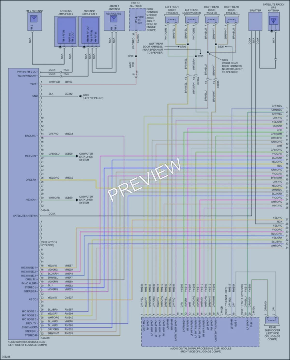 2021 Lincoln Corsair Radio wiring diagram preview