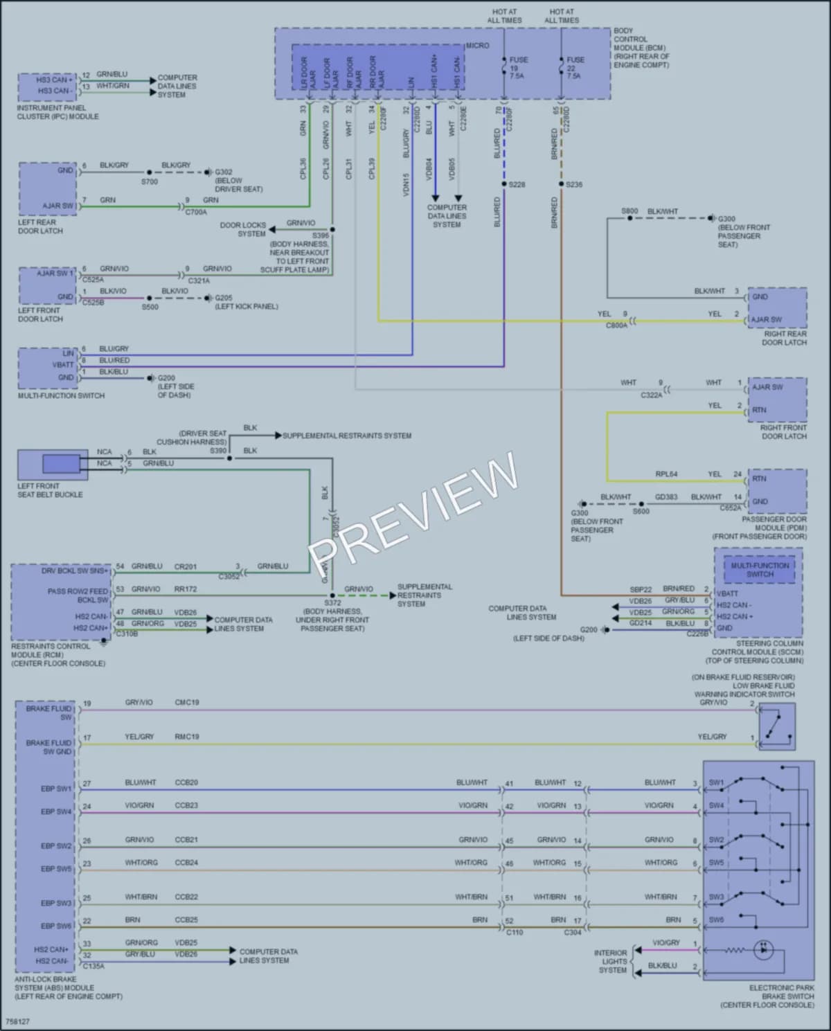 2021 Lincoln Corsair Warning Systems wiring diagram preview