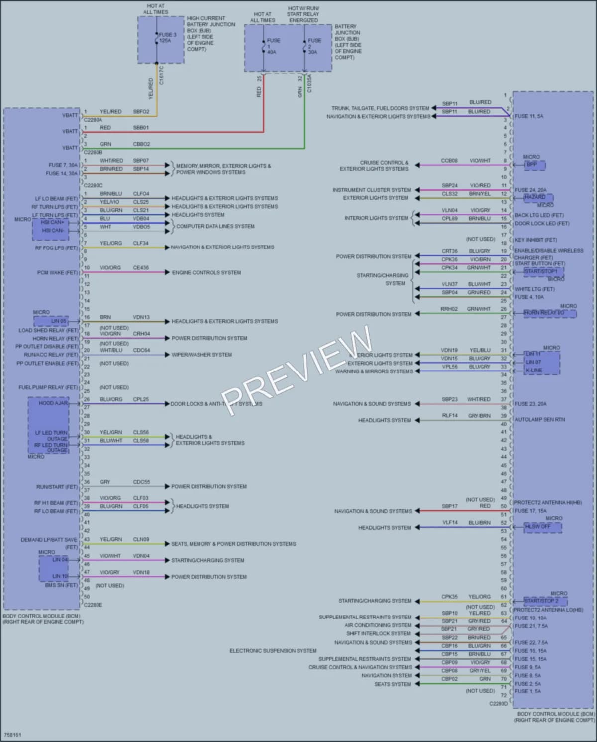 2021 Lincoln CorsairPlugIn Body Control Modules wiring diagram preview