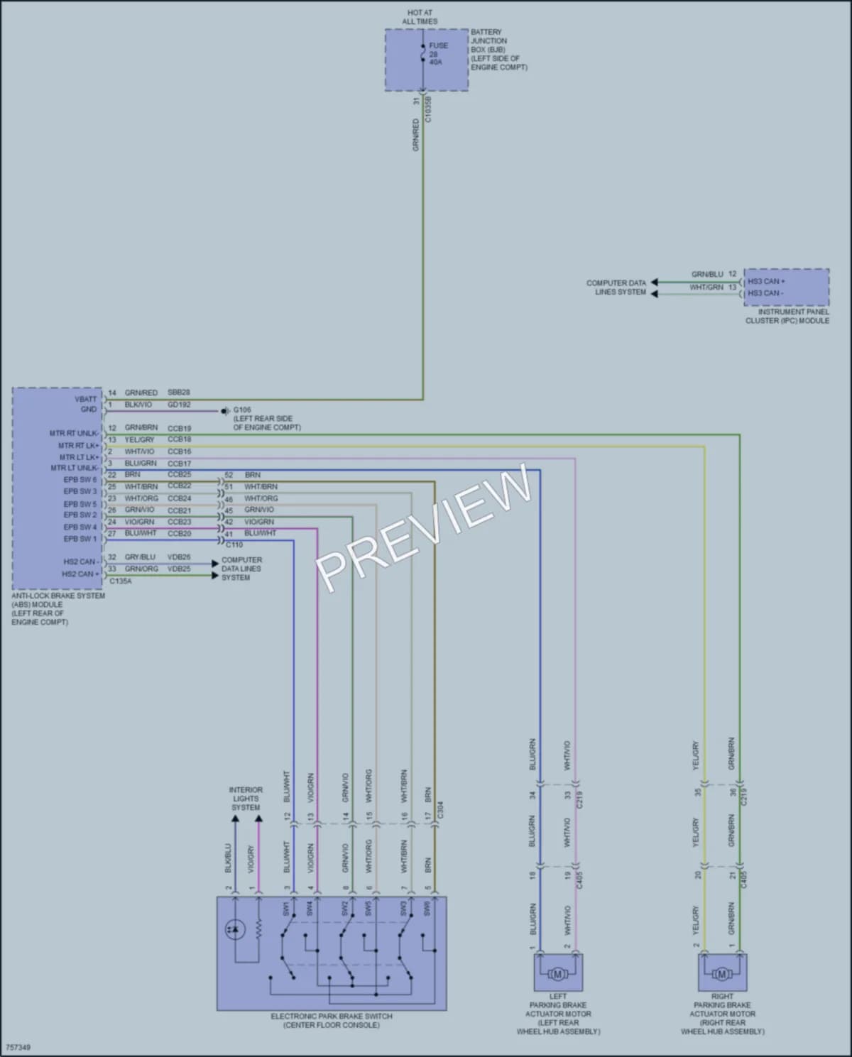 2021 Lincoln CorsairPlugIn Shift Interlock wiring diagram preview