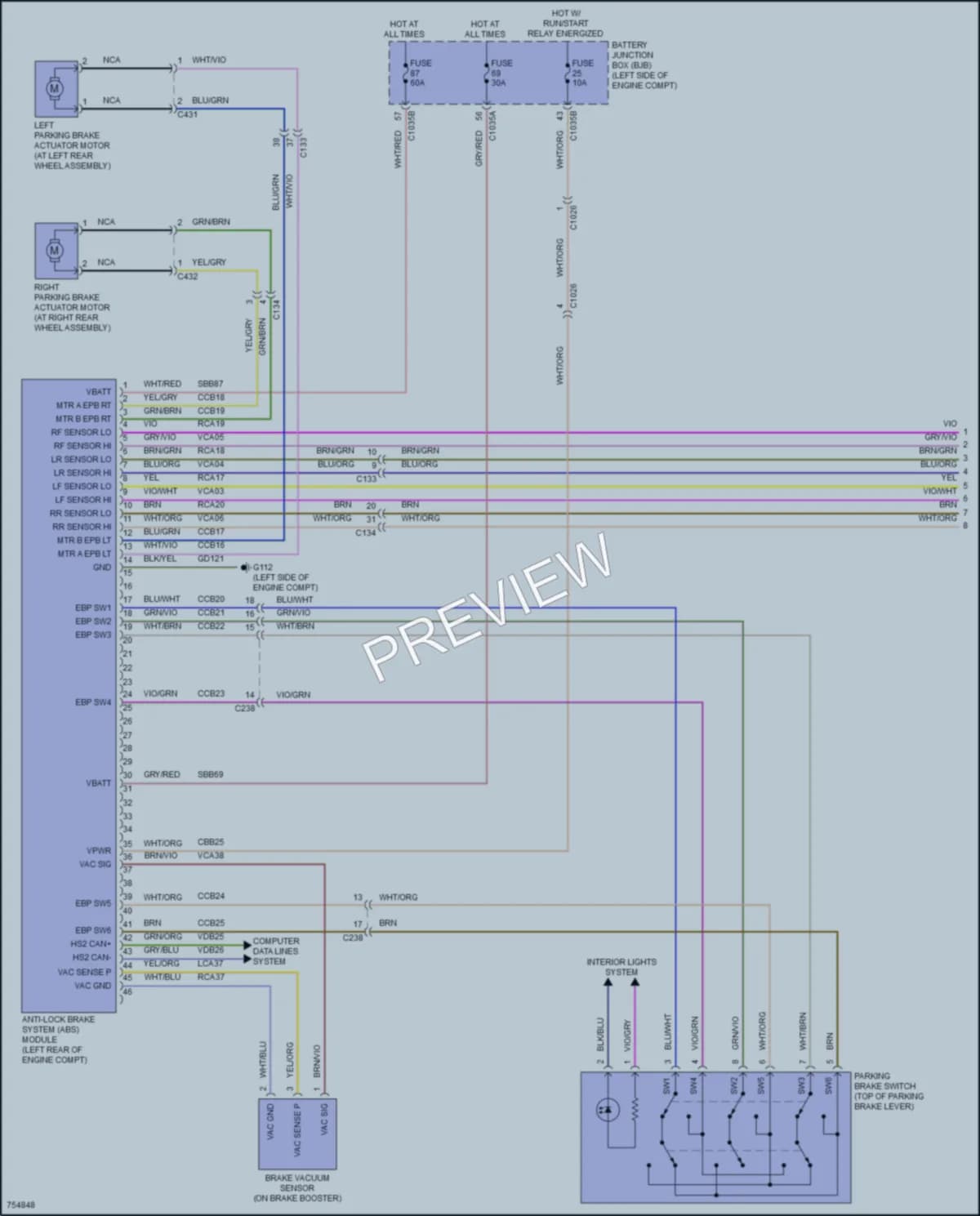 2021 Lincoln Nautilus Anti Lock Brakes wiring diagram preview