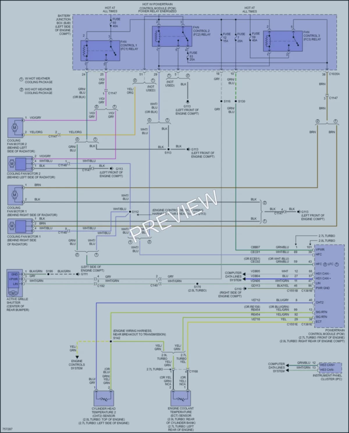 2021 Lincoln Nautilus Cooling Fan wiring diagram preview