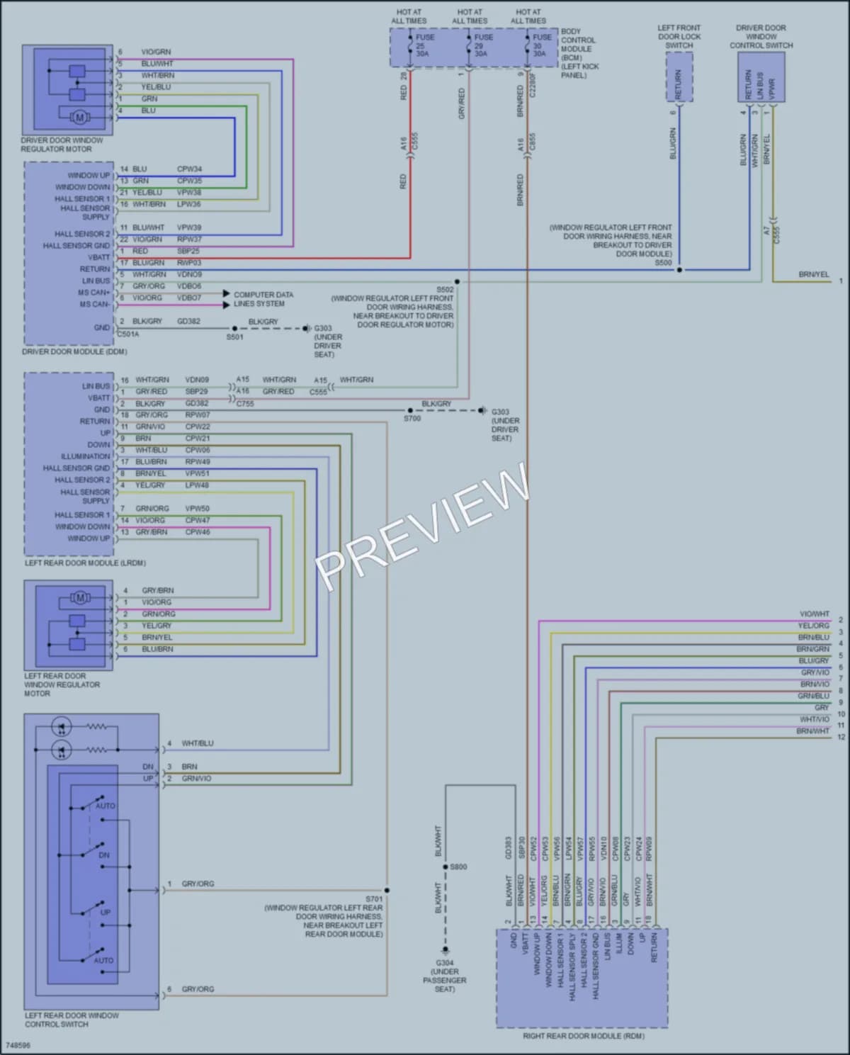 2021 Lincoln Nautilus Power Windows wiring diagram preview