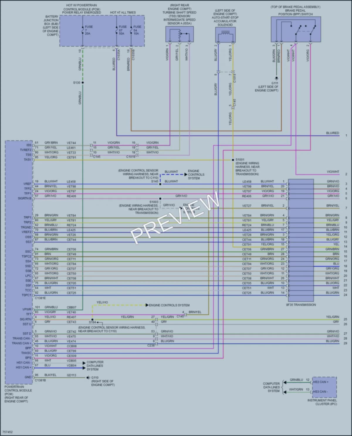 2021 Lincoln Nautilus Transmission wiring diagram preview
