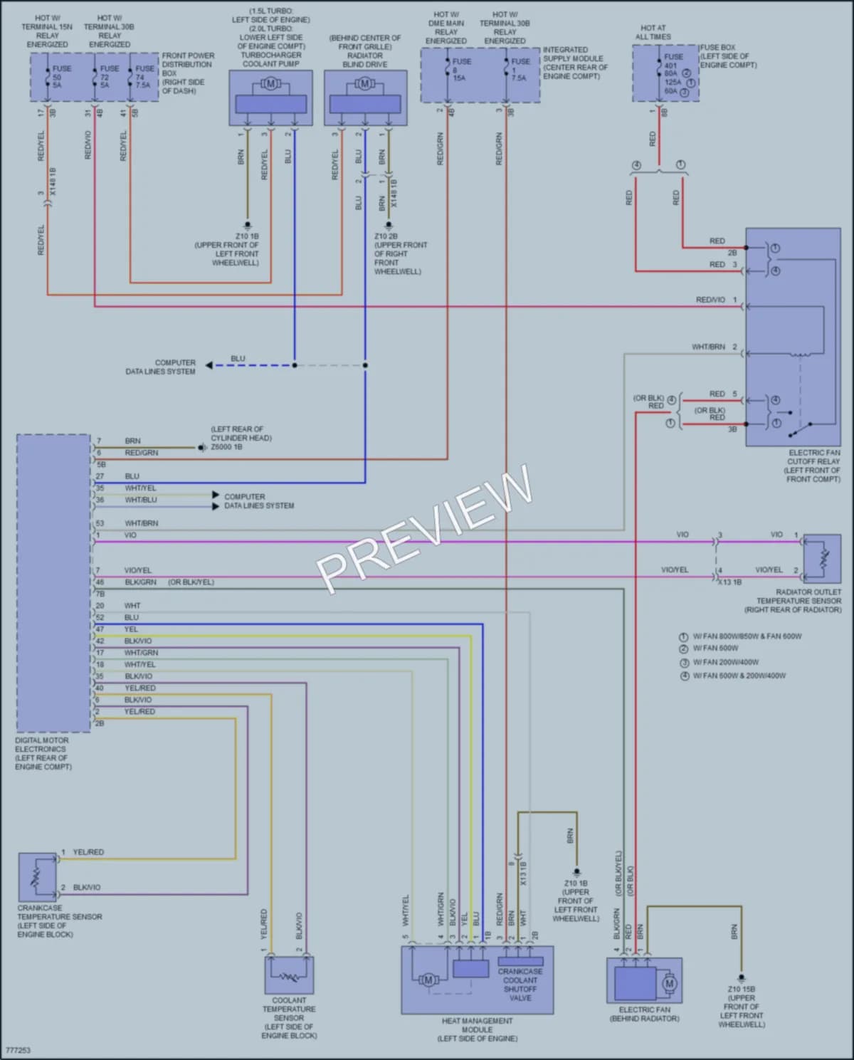 2021 MINI CooperClubman Cooling Fan wiring diagram preview