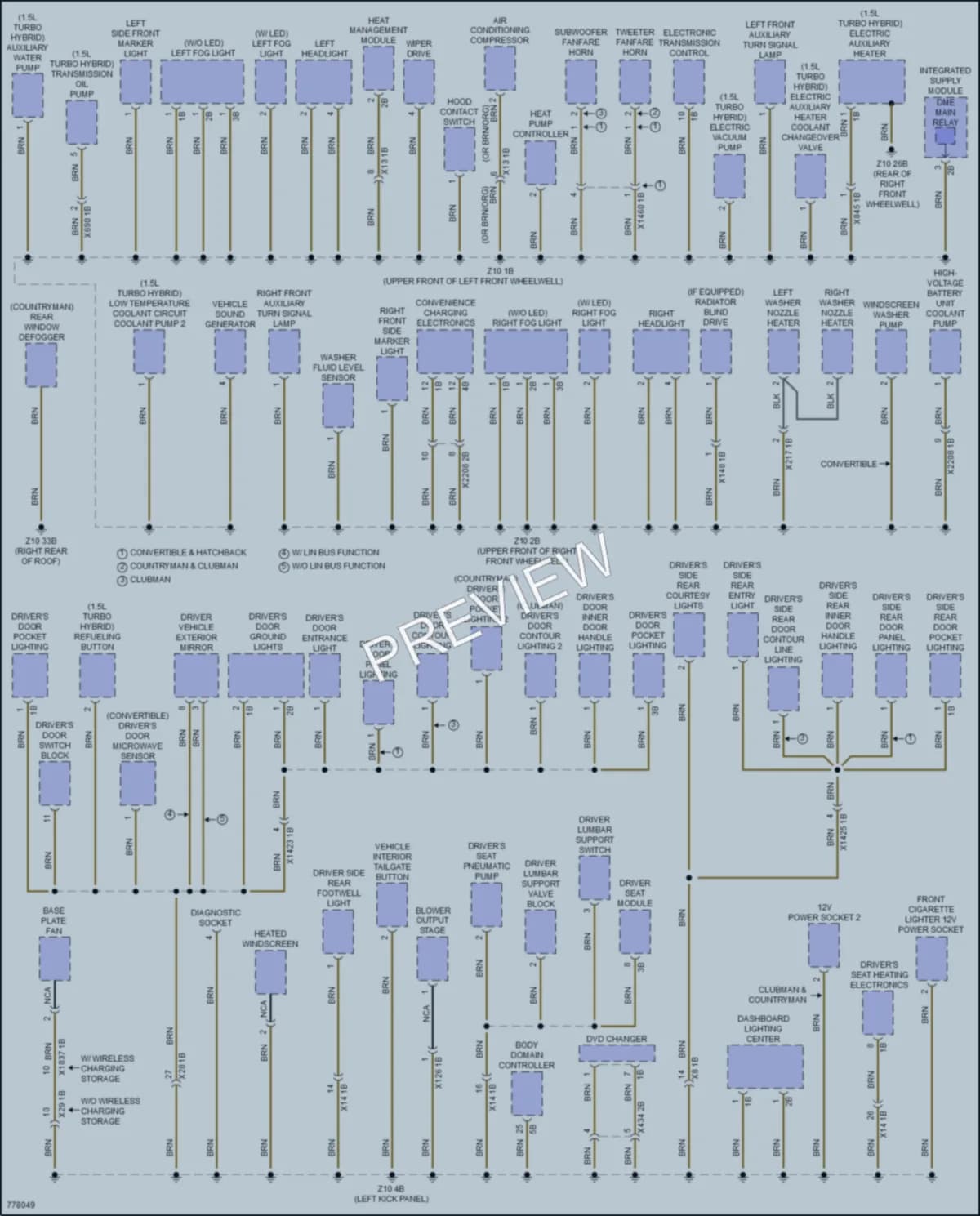 2021 MINI CooperClubman Ground Distribution wiring diagram preview