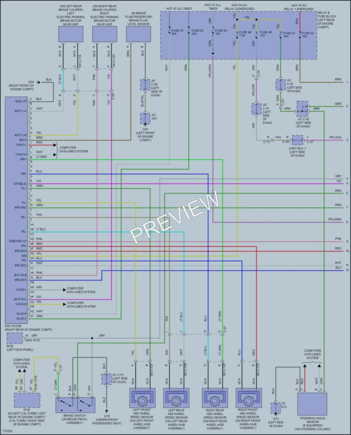 2021 Mazda 3 Anti Lock Brakes wiring diagram preview