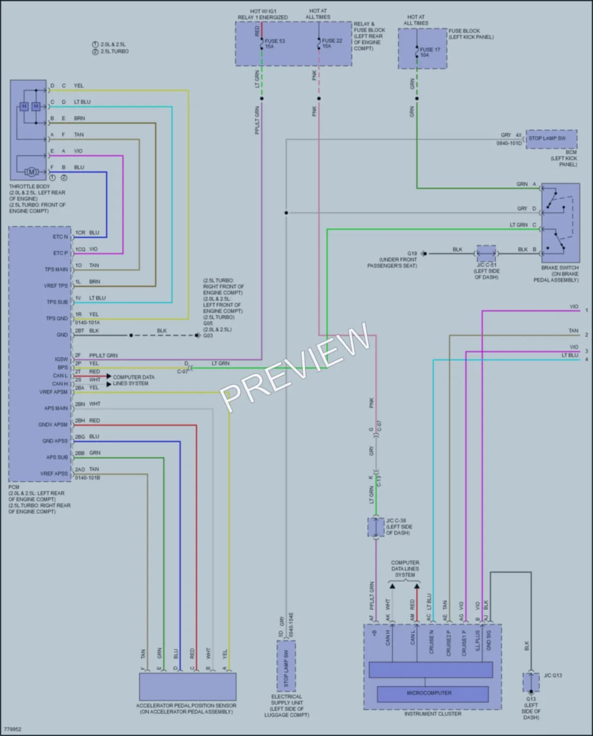 2021 Mazda 3 Cruise Control wiring diagram preview