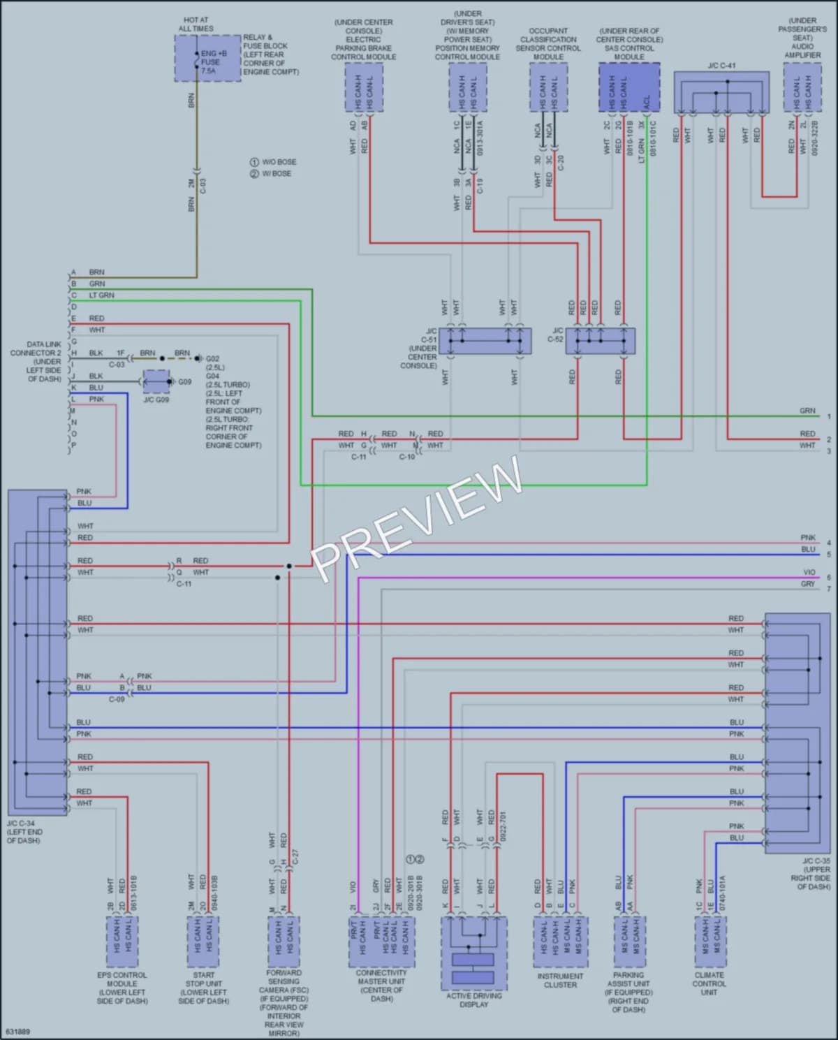 2021 Mazda 6 Computer Data Lines wiring diagram preview