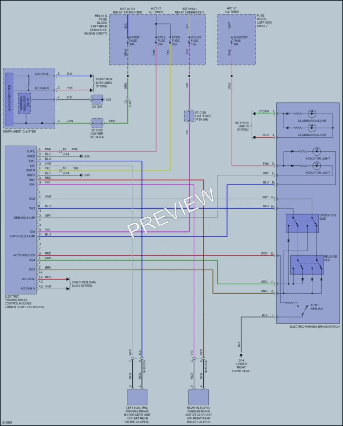 2021 Mazda 6 Shift Interlock wiring diagram preview