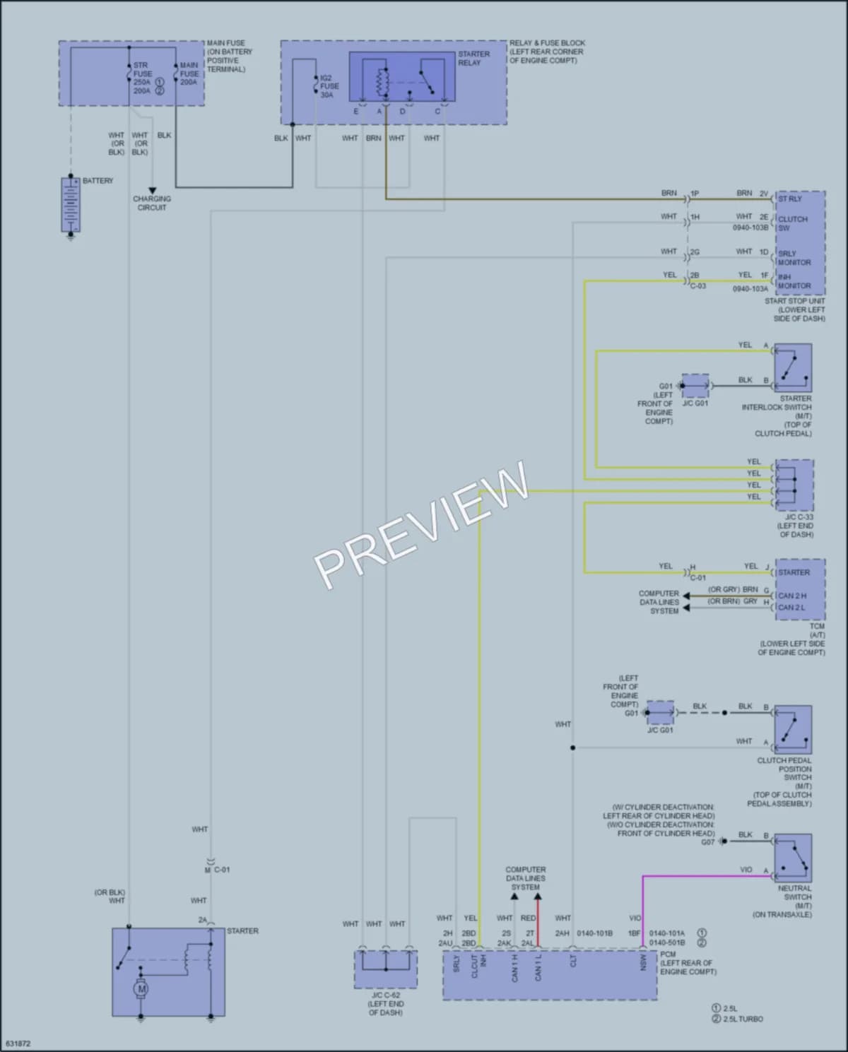2021 Mazda 6 Starting Charging wiring diagram preview