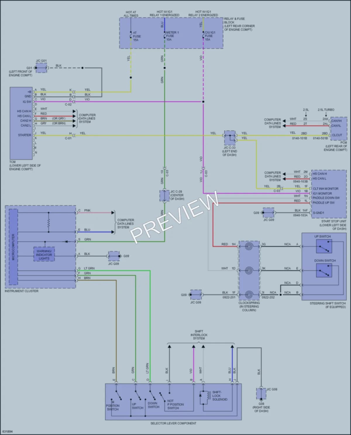 2021 Mazda 6 Transmission wiring diagram preview