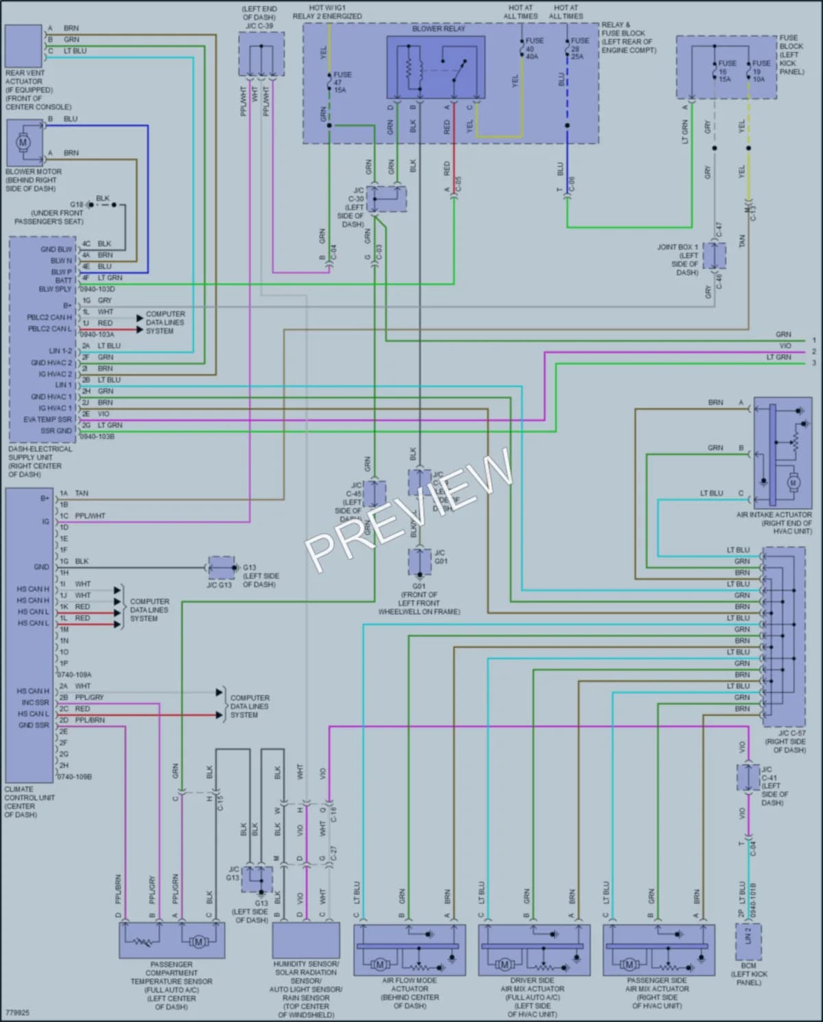 2021 Mazda CX30 Air Conditioning wiring diagram preview