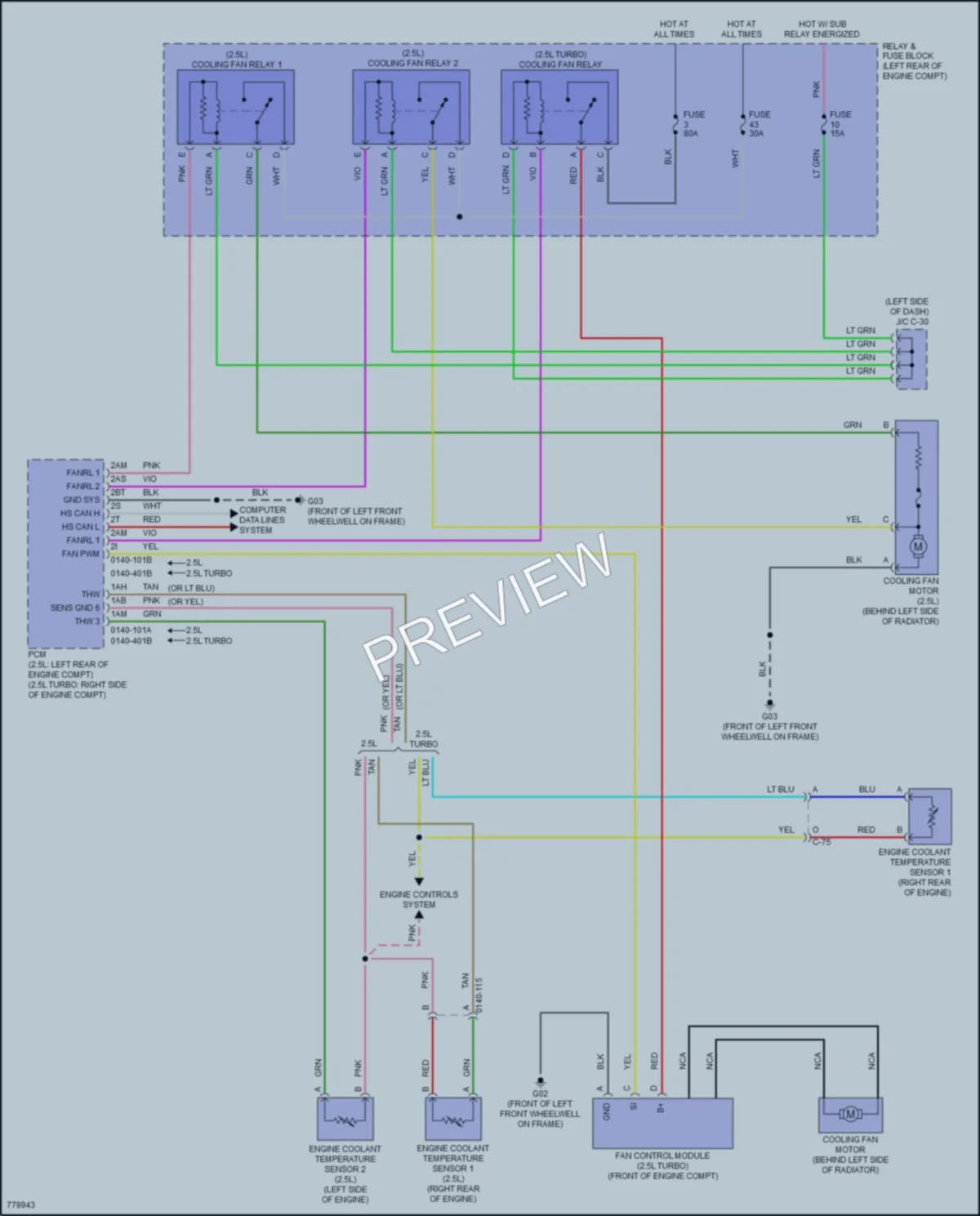 2021 Mazda CX30 Cooling Fan wiring diagram preview