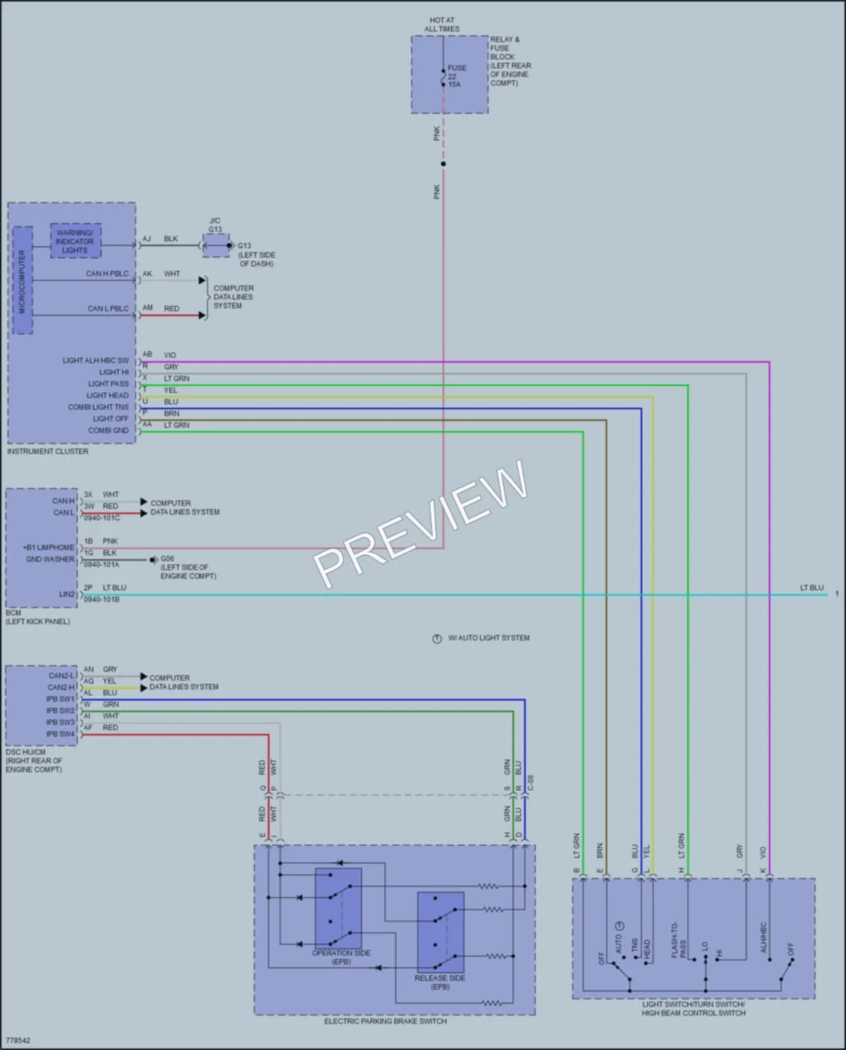 2021 Mazda CX30 Headlights wiring diagram preview
