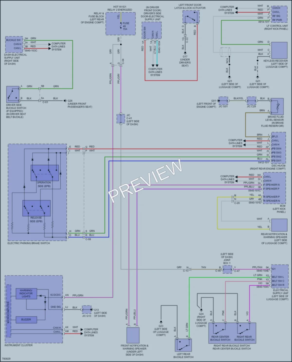 2021 Mazda CX30 Warning Systems wiring diagram preview