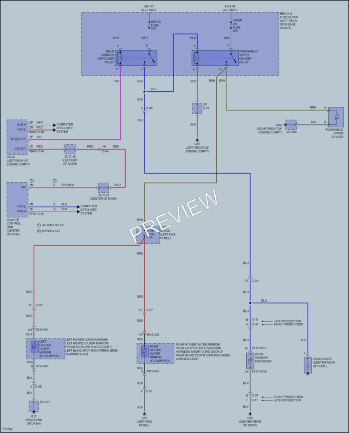 2021 Mazda CX5 Defoggers wiring diagram preview