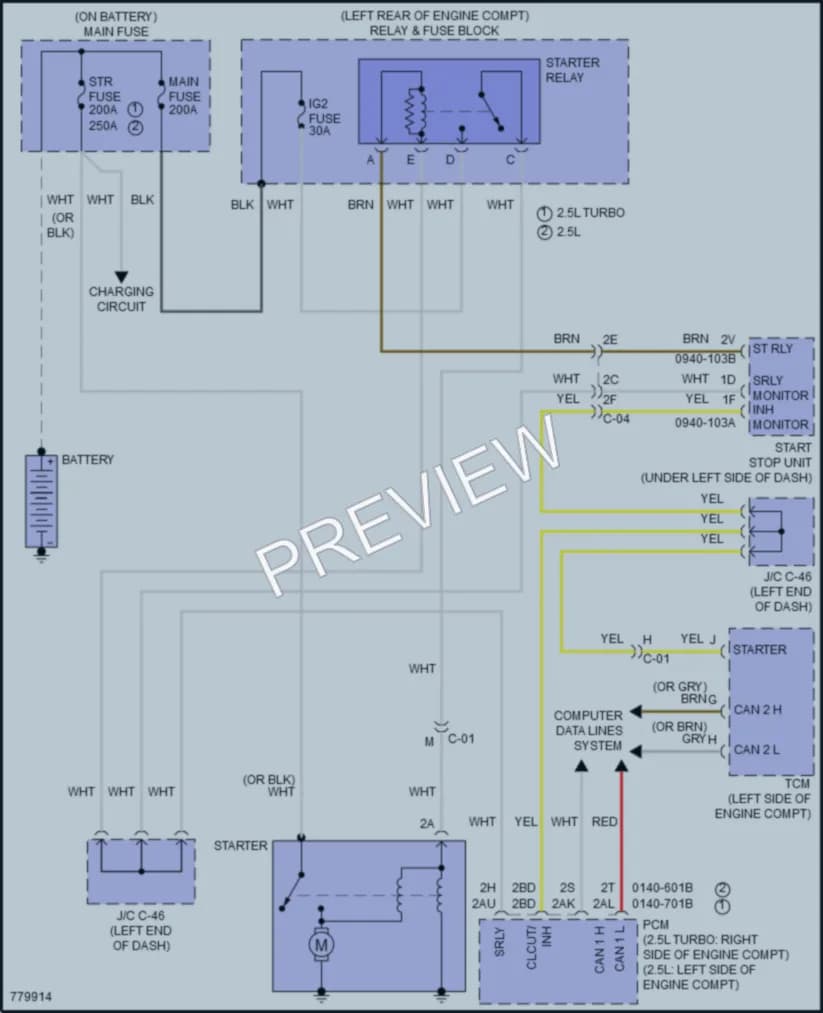 2021 Mazda CX5 Starting Charging wiring diagram preview