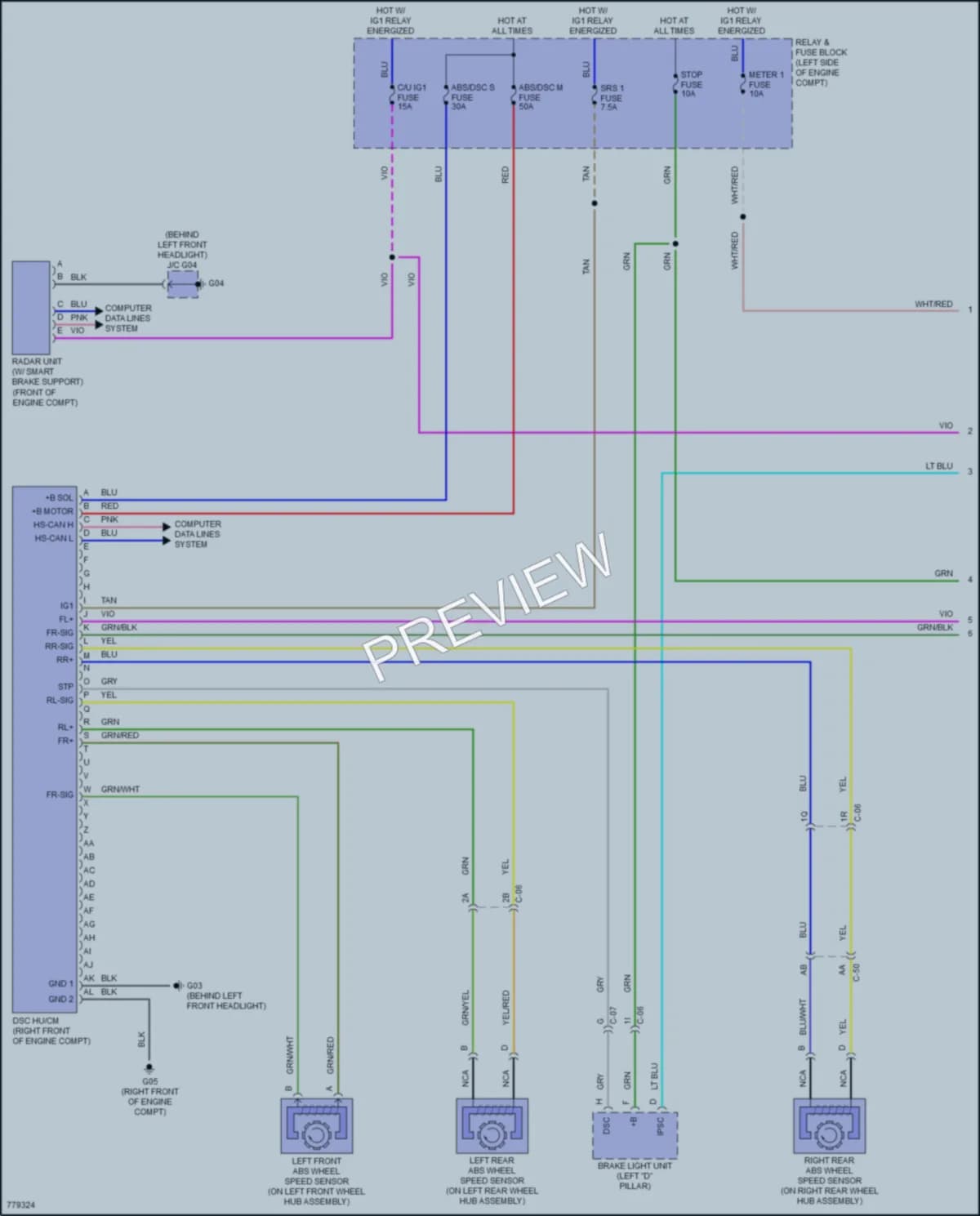 2021 Mazda CX9 Anti Lock Brakes wiring diagram preview