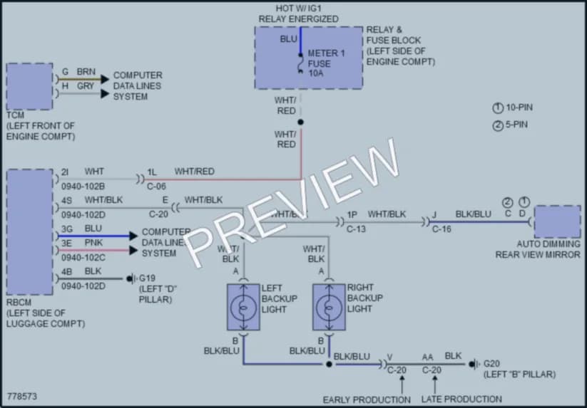 2021 Mazda CX9 Exterior Lights wiring diagram preview