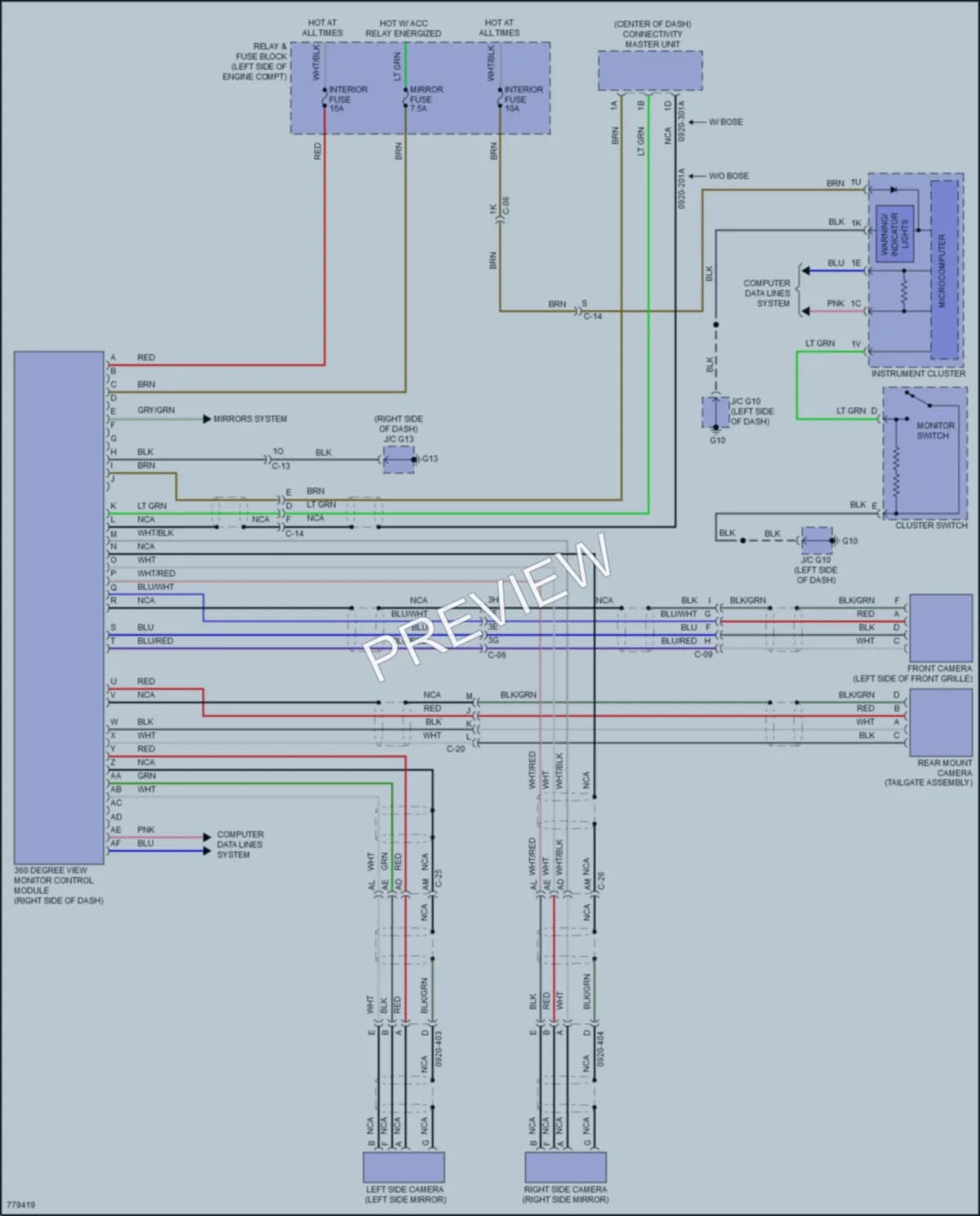 2021 Mazda CX9 Navigation wiring diagram preview