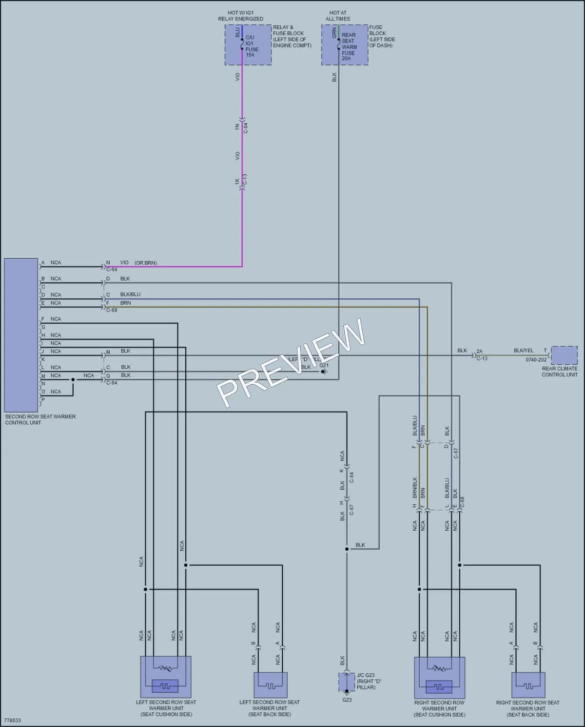 2021 Mazda CX9 Power Seats wiring diagram preview