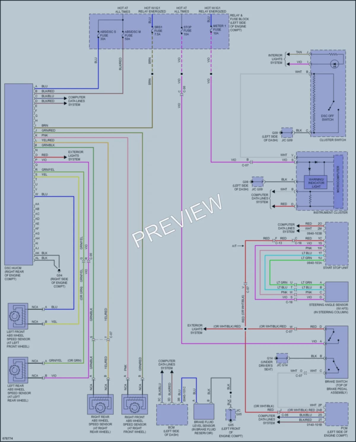 2021 Mazda MX5MiataRF Anti Lock Brakes wiring diagram preview