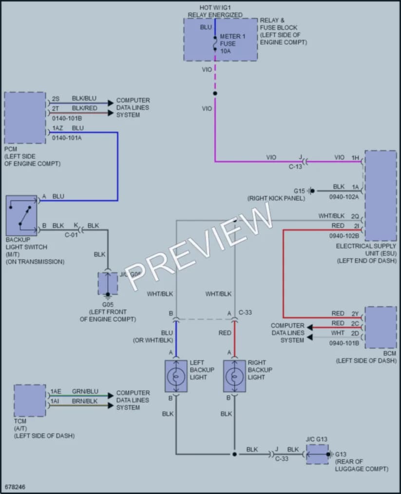 2021 Mazda MX5MiataRF Exterior Lights wiring diagram preview
