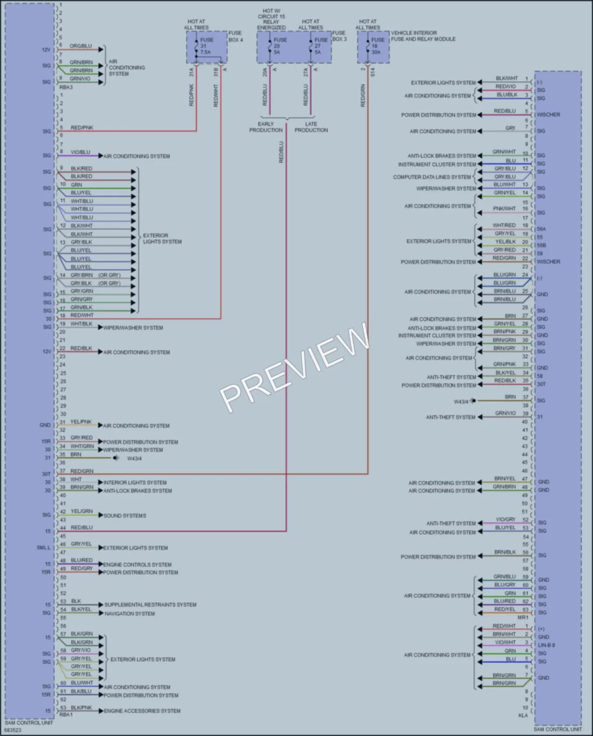 2021 MercedesBenz 3500Sprinter Body Control Modules wiring diagram preview