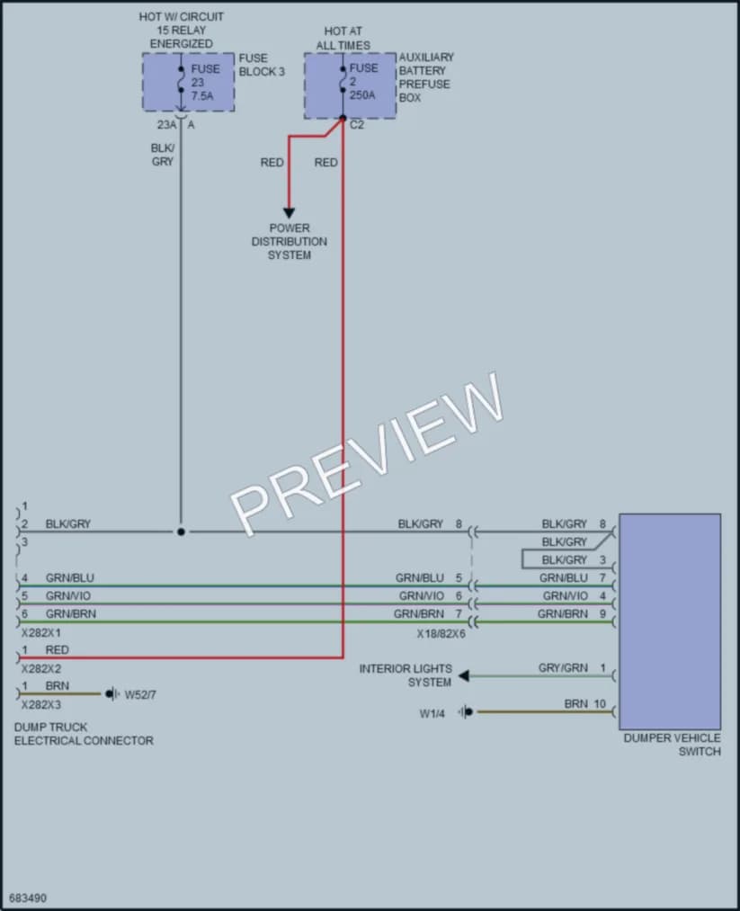 2021 MercedesBenz 3500Sprinter Trunk Tailgate Fuel Door wiring diagram preview