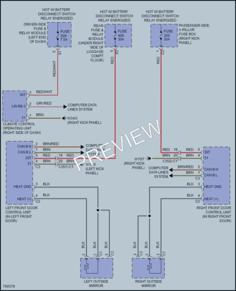 2021 MercedesBenz C300 Defoggers wiring diagram preview
