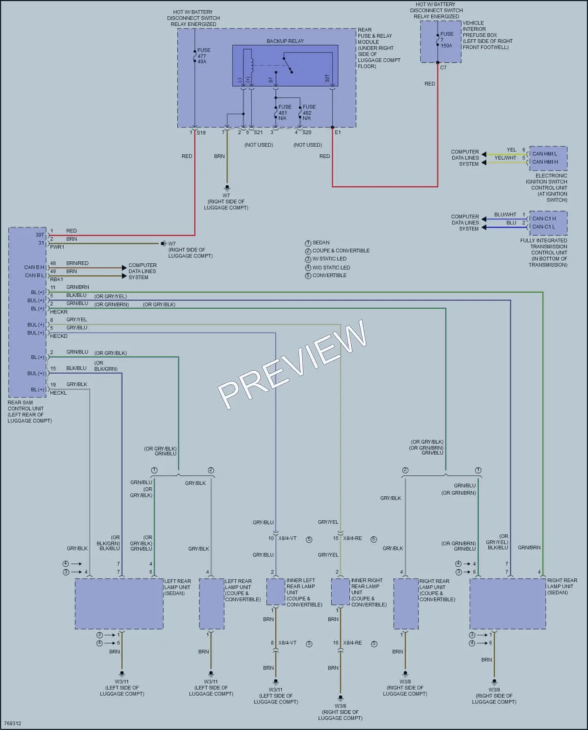 2021 MercedesBenz C300 Exterior Lights wiring diagram preview
