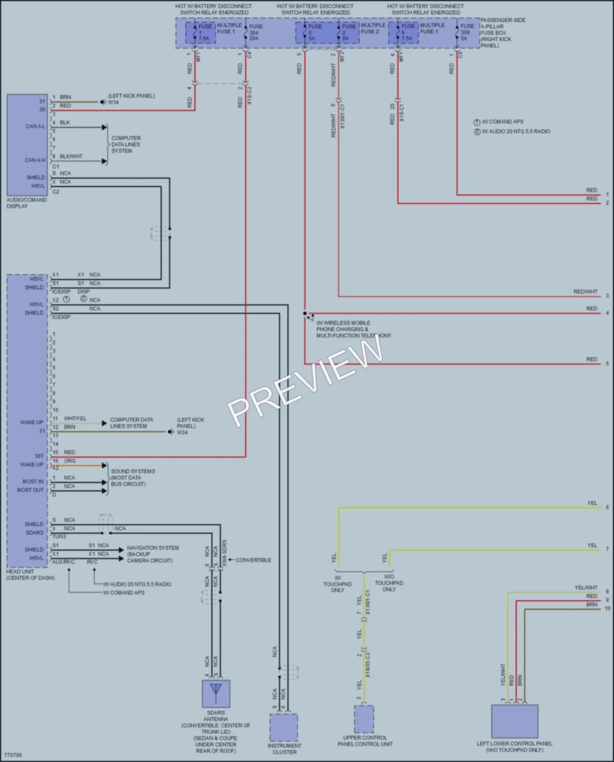 2021 MercedesBenz C300 Radio wiring diagram preview
