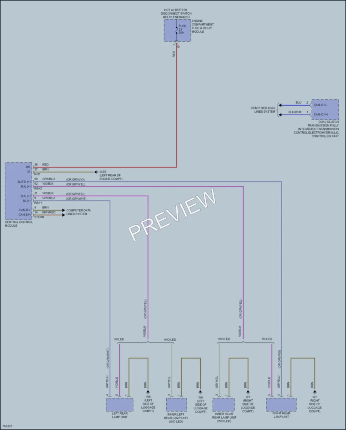 2021 MercedesBenz CLA250 Exterior Lights wiring diagram preview