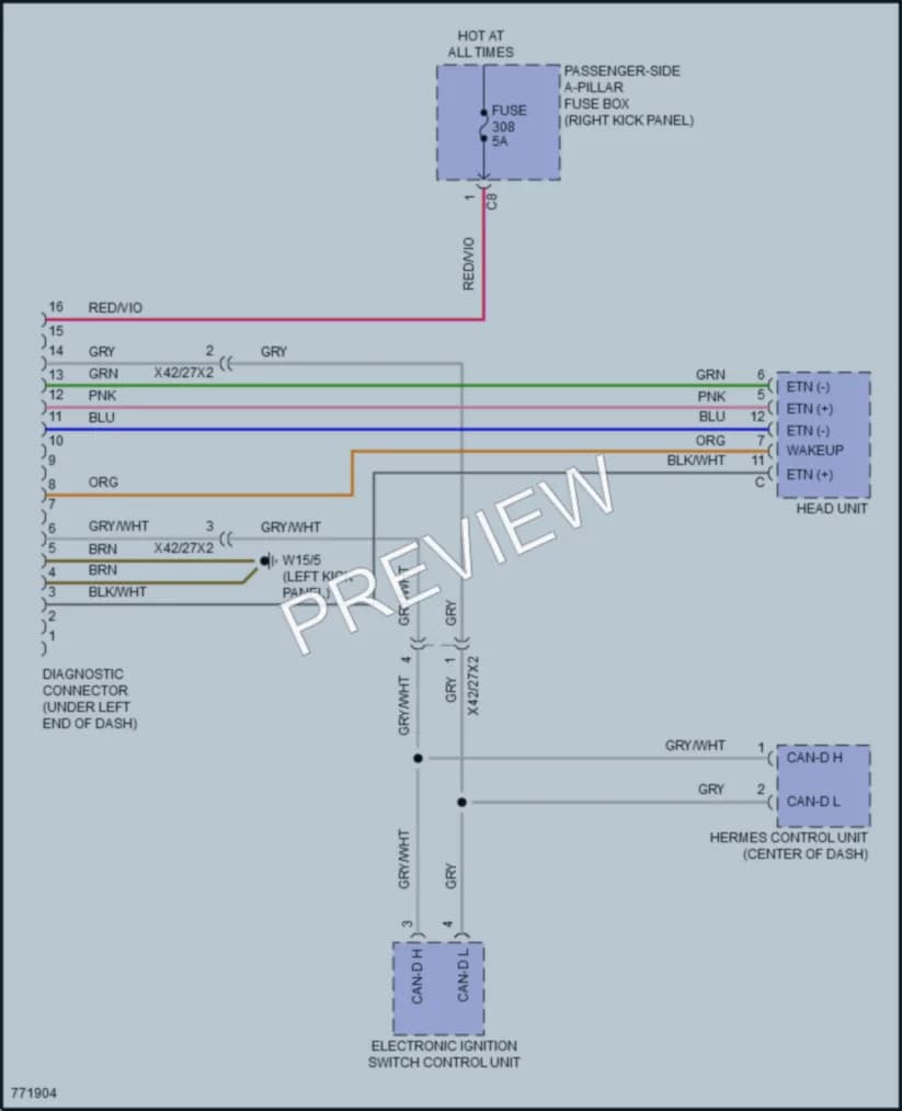 2021 MercedesBenz CLS450 Computer Data Lines wiring diagram preview