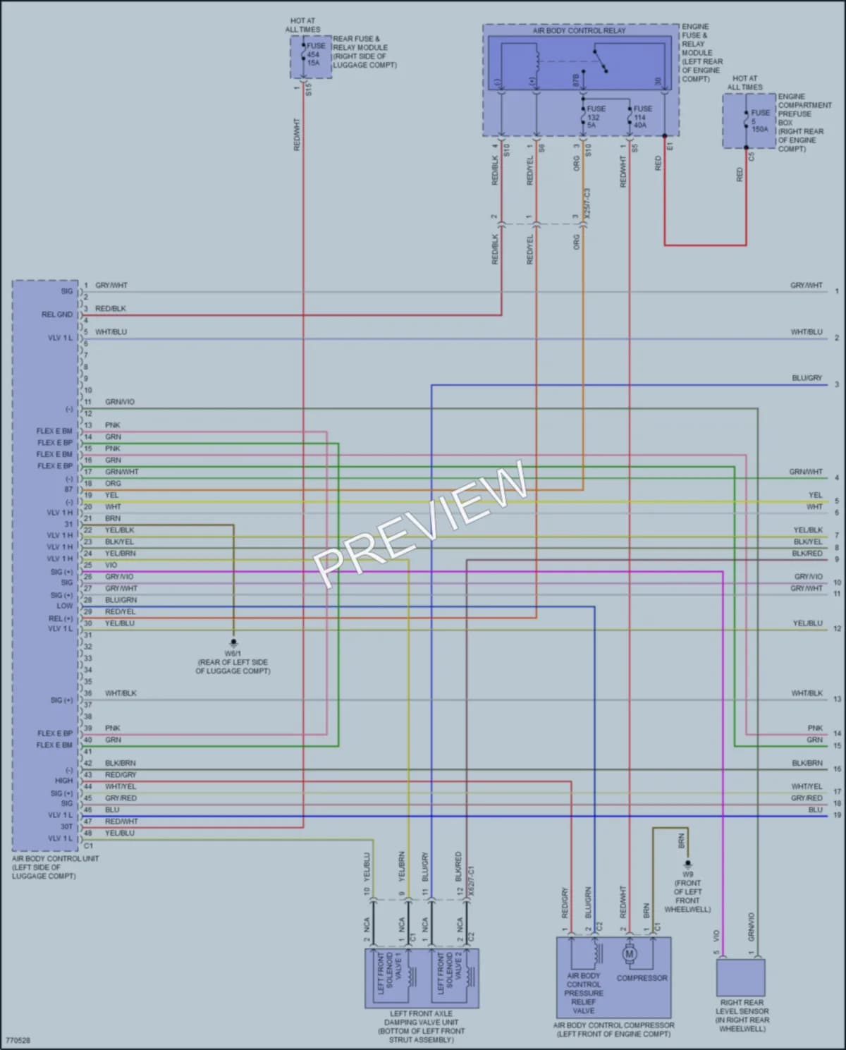 2021 MercedesBenz CLS450 Electronic Suspension wiring diagram preview