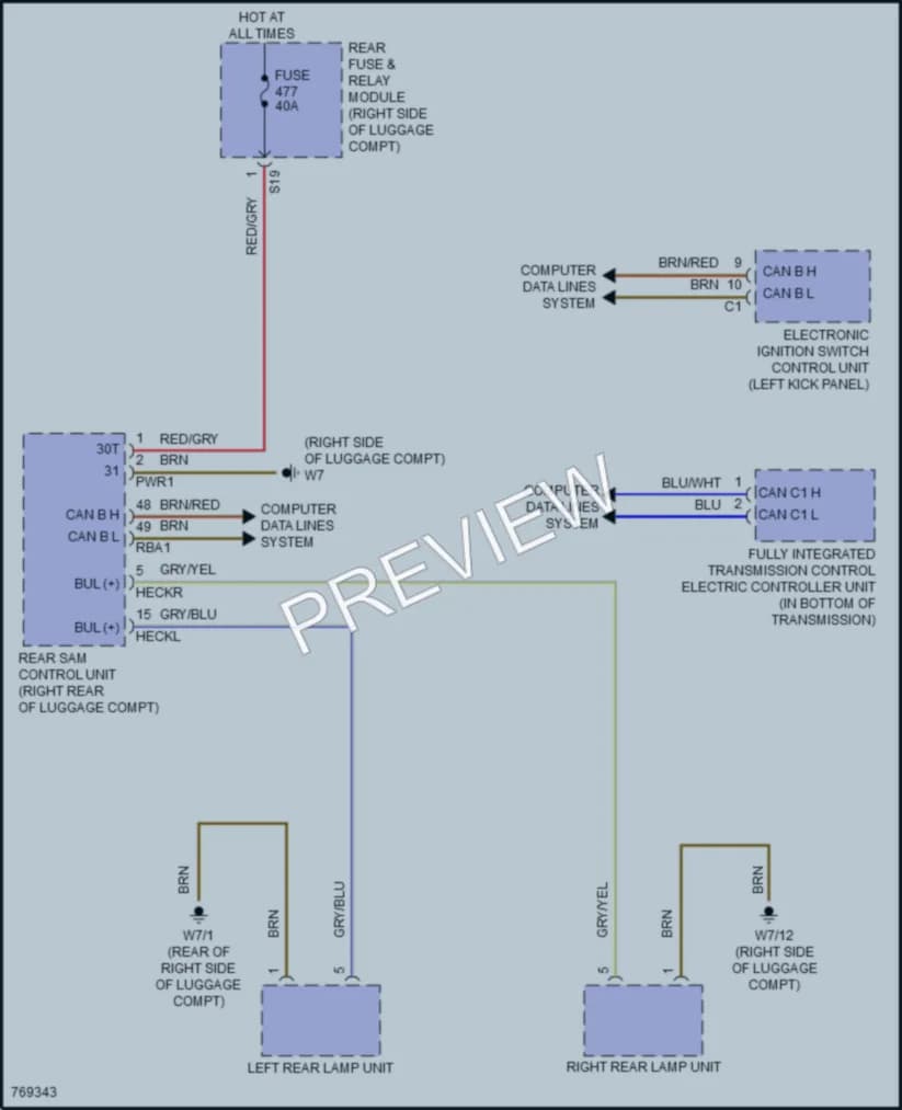 2021 MercedesBenz CLS450 Exterior Lights wiring diagram preview
