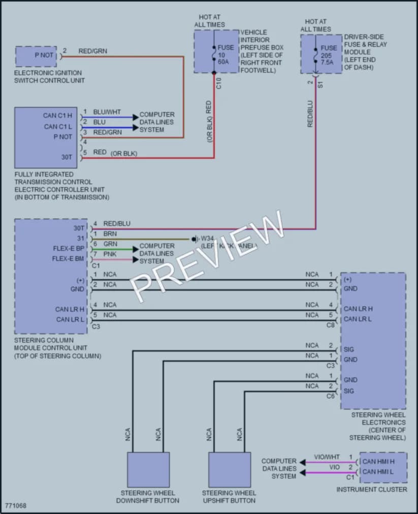 2021 MercedesBenz CLS450 Transmission wiring diagram preview