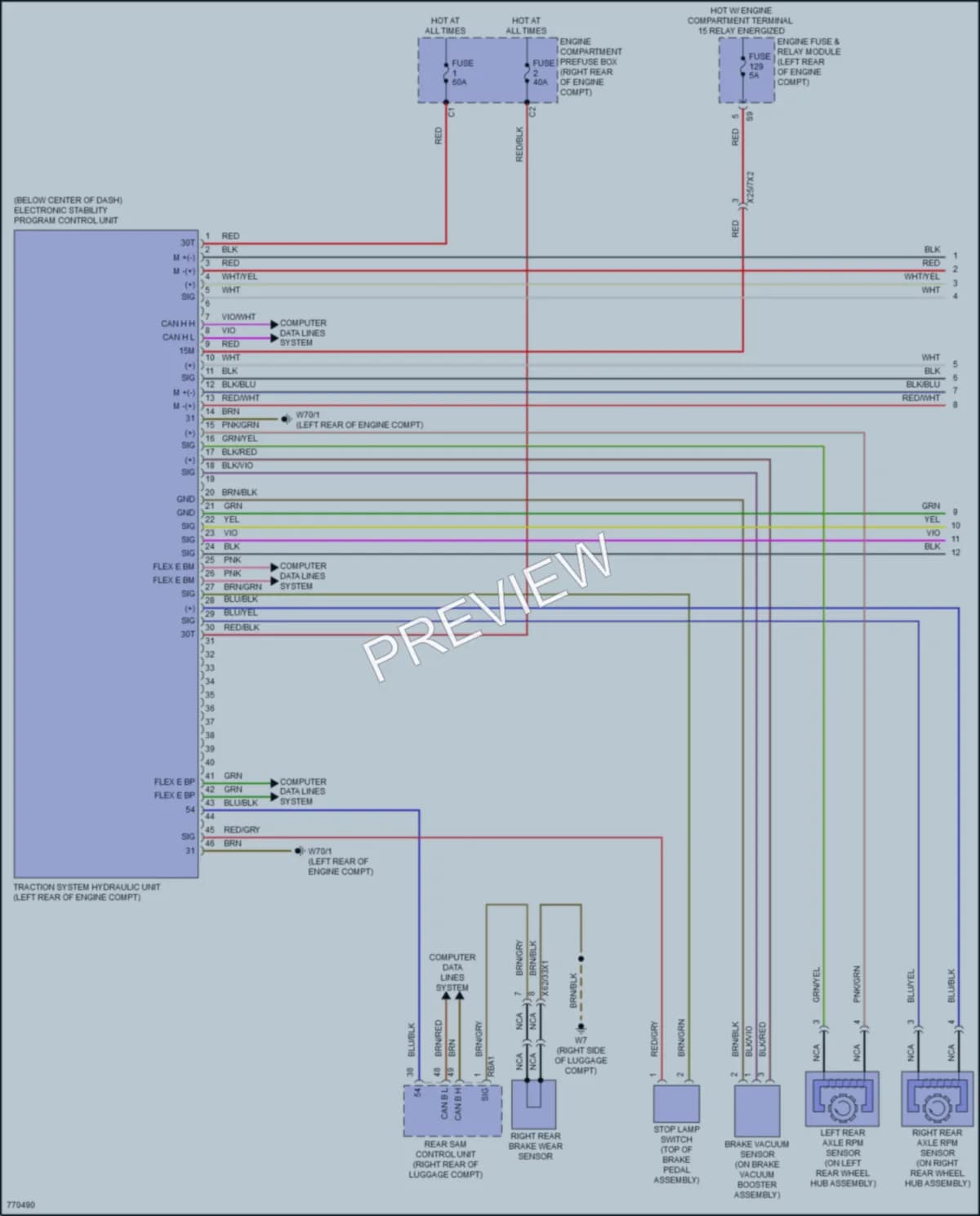 2021 MercedesBenz E350 Anti Lock Brakes wiring diagram preview