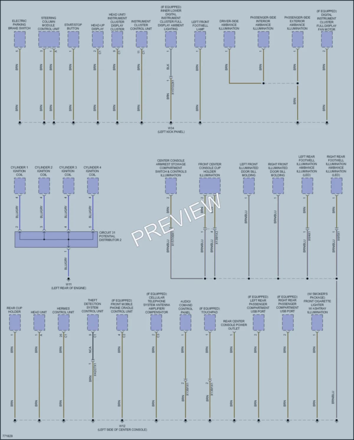 2021 MercedesBenz E350 Ground Distribution wiring diagram preview