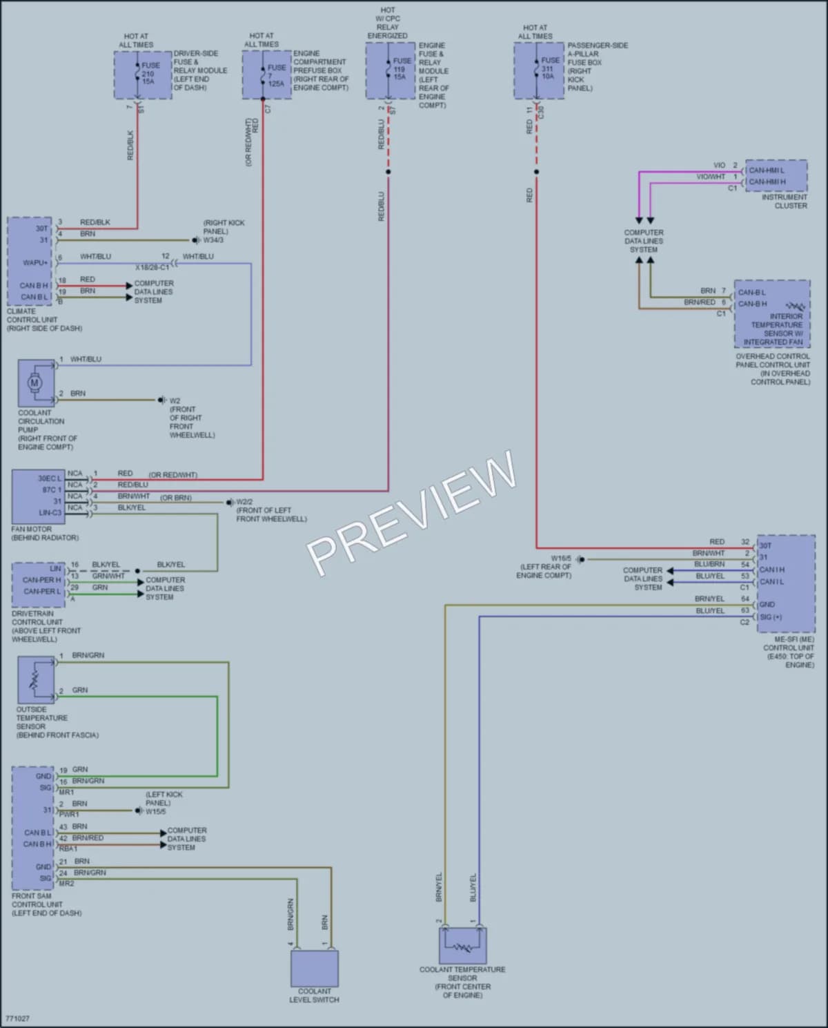 2021 MercedesBenz E450 Cooling Fan wiring diagram preview
