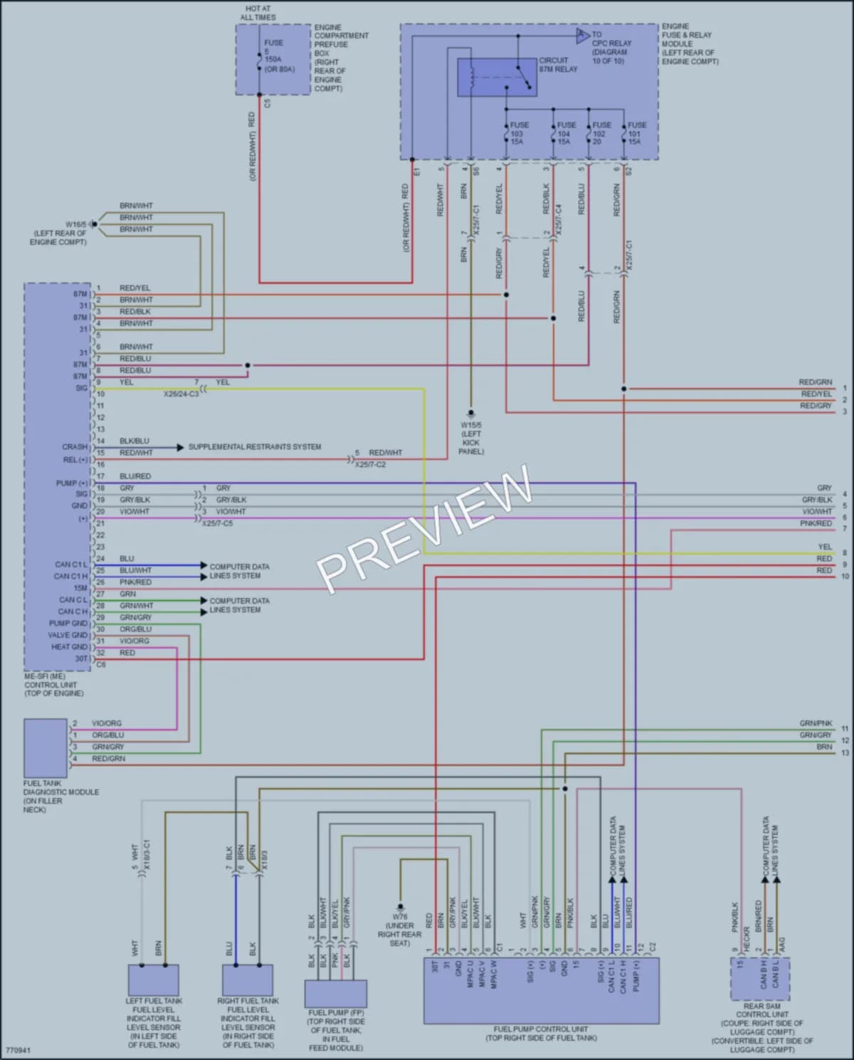 2021 MercedesBenz E450 Engine Performance wiring diagram preview
