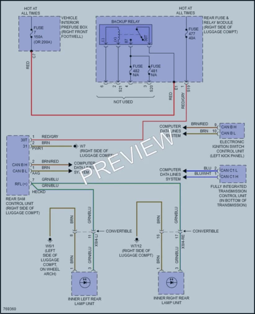 2021 MercedesBenz E450 Exterior Lights wiring diagram preview